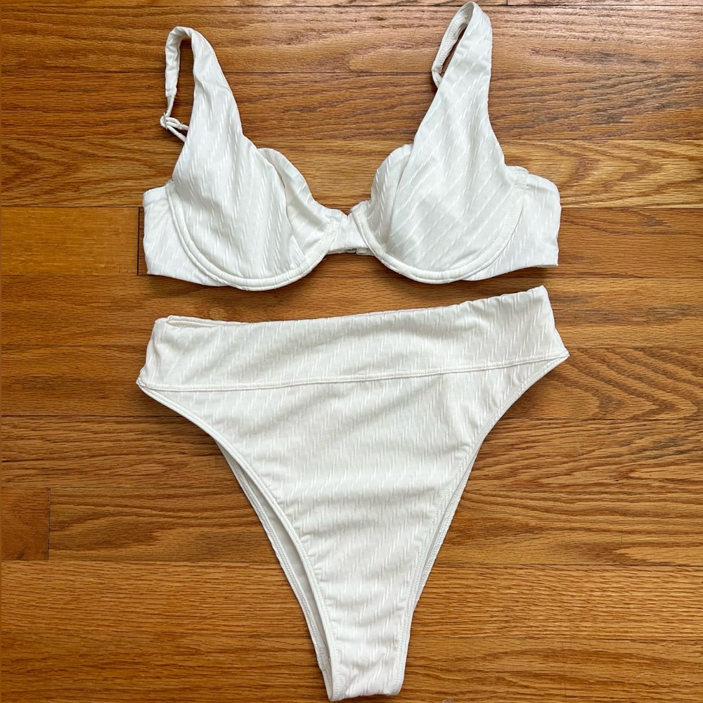 Abercrombie & Fitch Off-White Bikini Top & Bottom